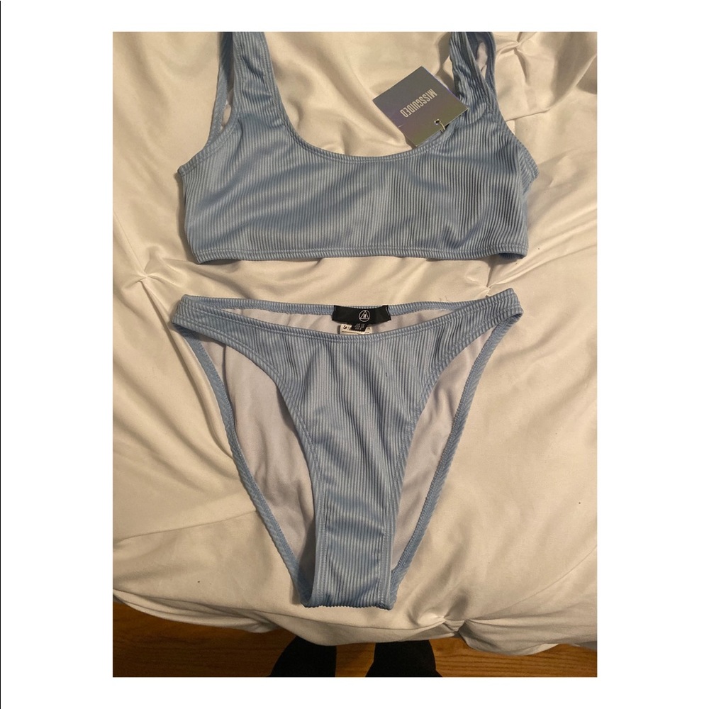 Brand new misguided baby blue suit!